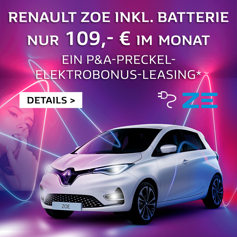 ZOE für 109 EURO im Monat inkl. Batterie leasen