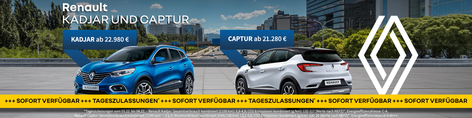 Renault Kadjar und Captur sofort verfügbar bei Preckel Automobile