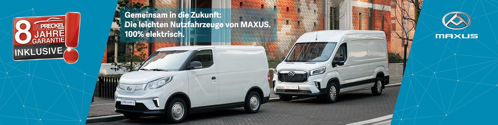 Maxus Nutzfahrzeuge bei Preckel Automobile inklusive 8-Jahre-Garantie