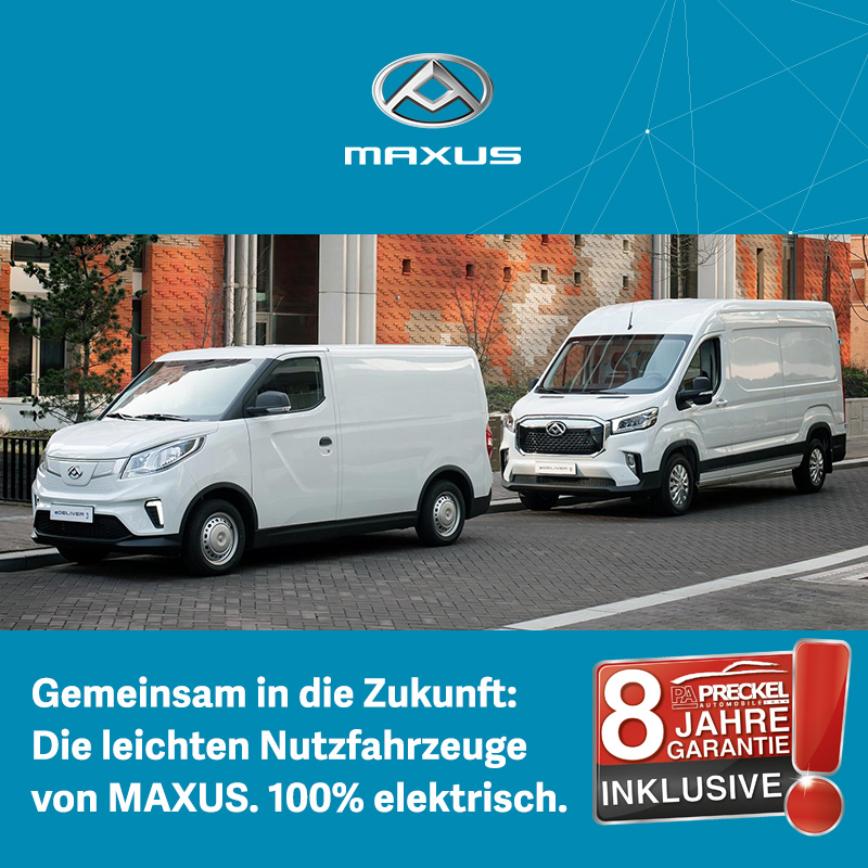Maxus Nutzfahrzeuge bei Preckel Automobile inklusive 8-Jahre-Garantie