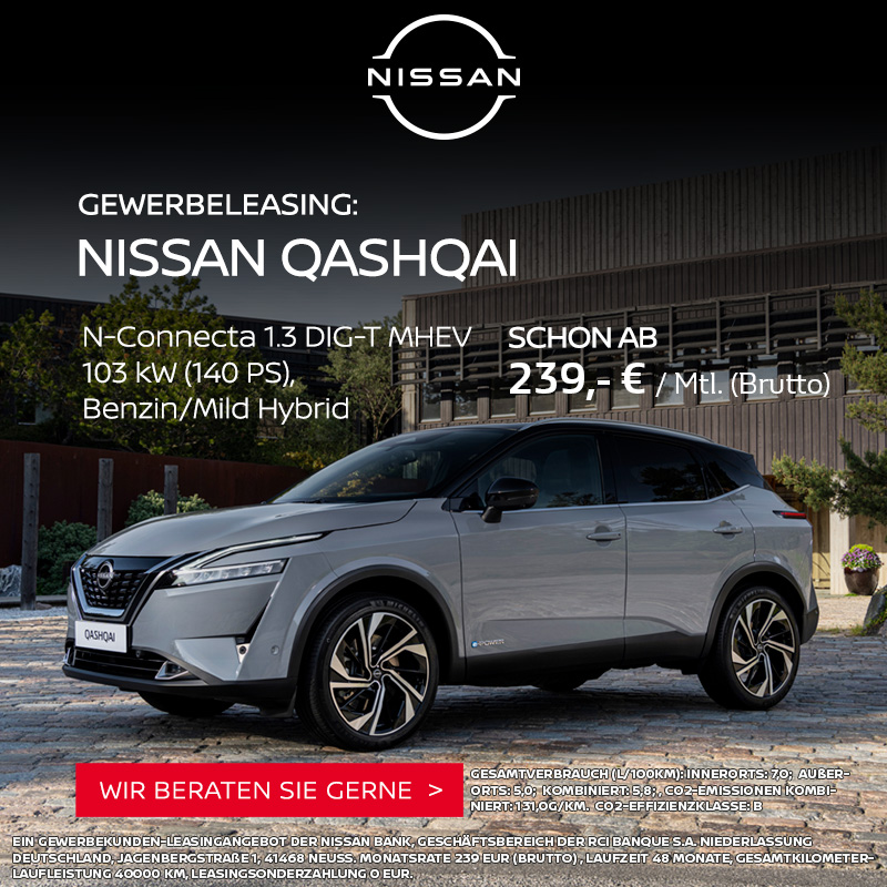 Der Nissan Qashqai jetzt im Privatkundenleasing bei Preckel Automobile GmbH