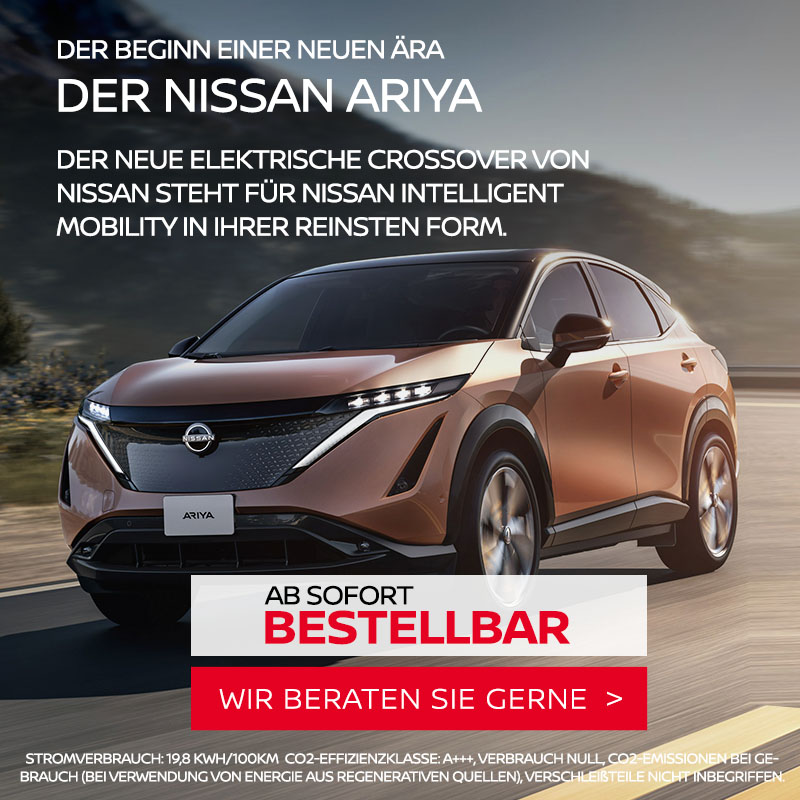 Nissan ARIYA ab sofort bestellbar bei Preckel Automobile