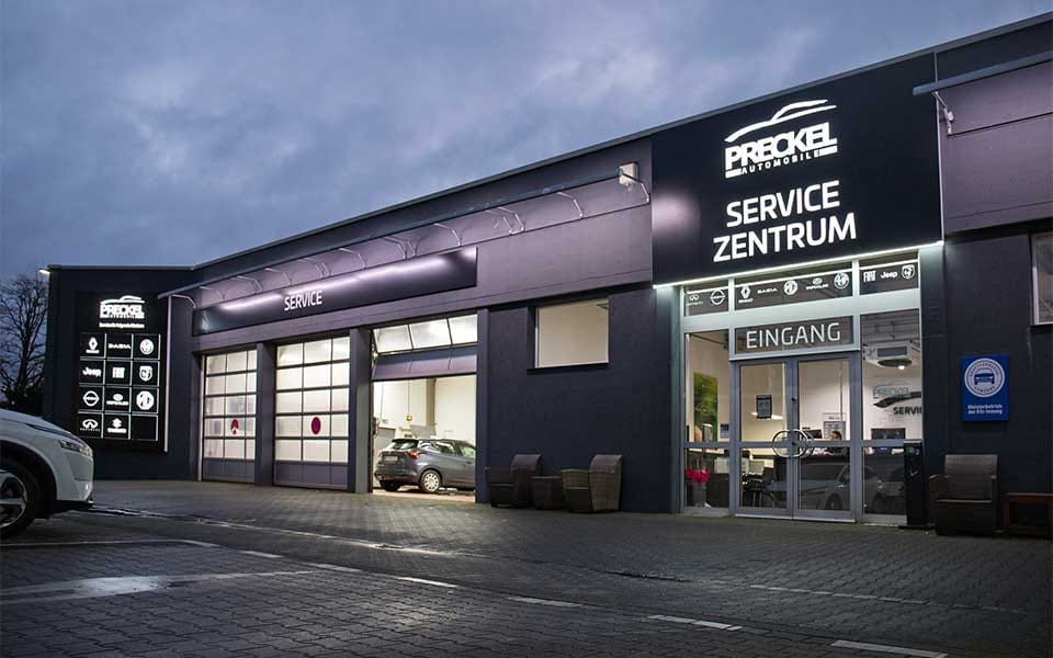 Preckel Automobile Standort Krefeld Service-Zentrum, MG-Motor, Nissan, Fiat, Alfa Romeo, Jeep, Abarth, Maxus, Gebrauchtwagen