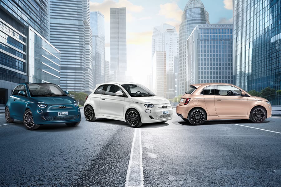 Fiat 500e Range - als Cabrio, Limosine und als 3+1 Modell