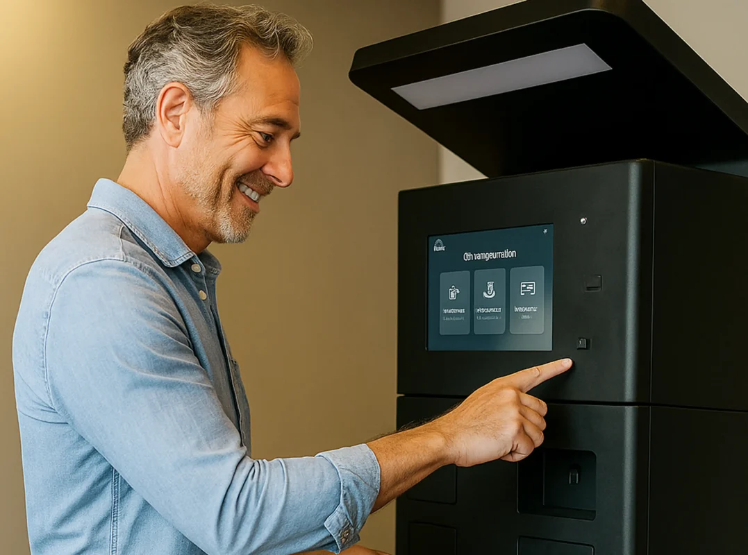Mit unserem 24/7 Check-in-Terminal können Sie Ihr Auto rund um die Uhr in der Werkstatt abgeben und abholen.