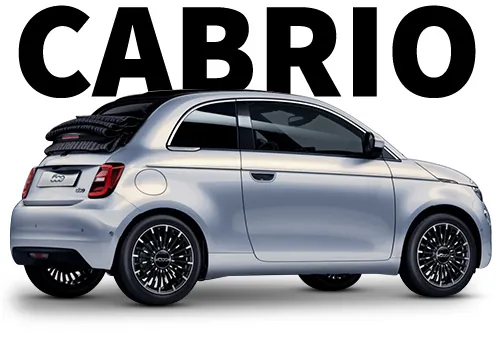 Fiat 500e Cabrio in der Blue Edition