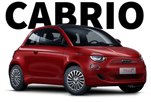 Fiat 500e Cabrio in der RED Edition