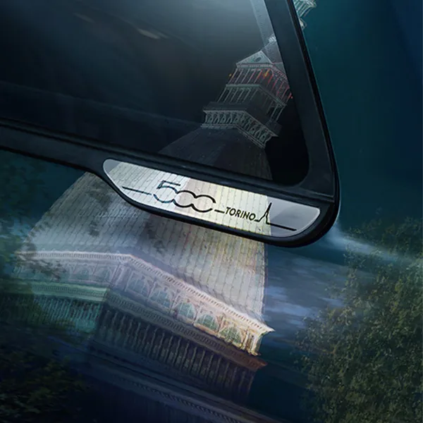 Fiat 500 Hybrid Torino Emblem zeigt Ihnen Preckel Automobile